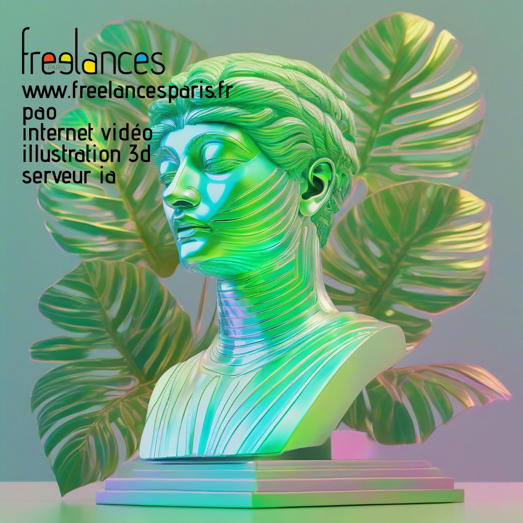 Pao mise en page internet vidéo illustration 3d serveur IA générative AI freelance paris studio de création magazines uavorn20